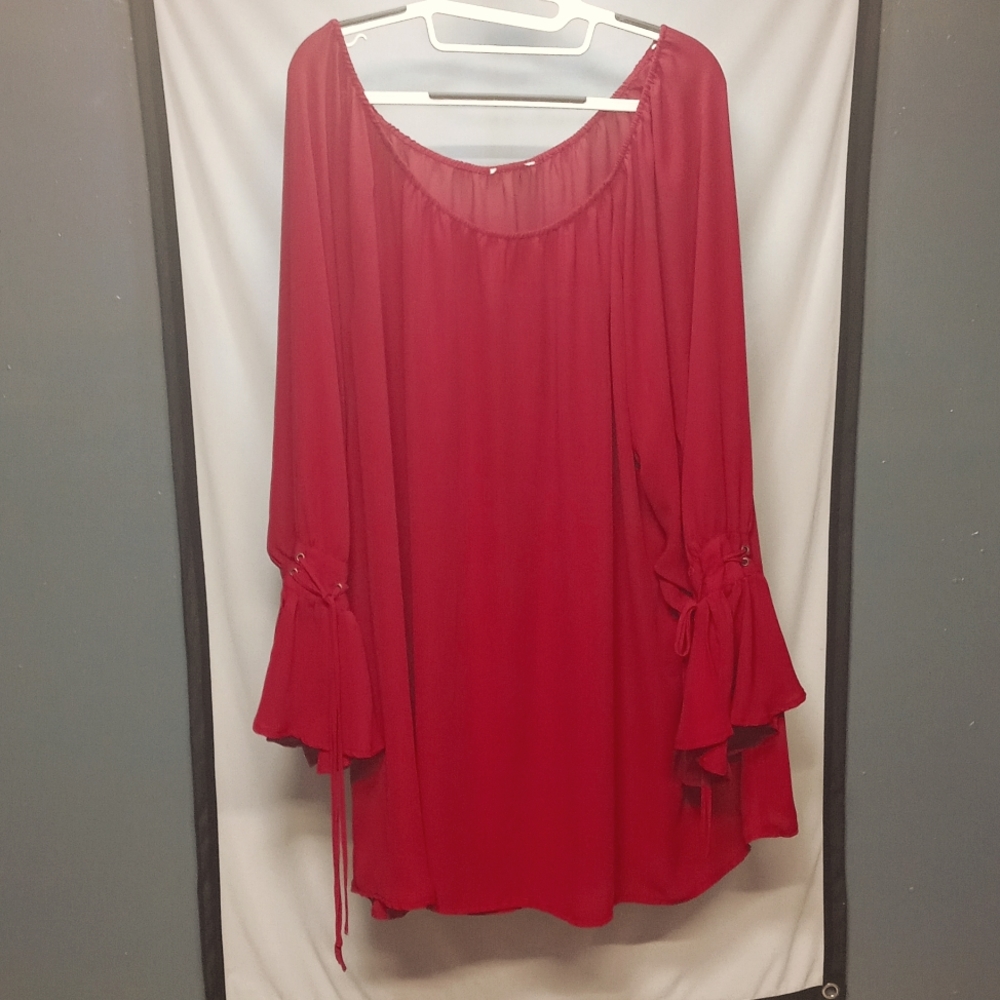 Maroon Translucent Top - image 1